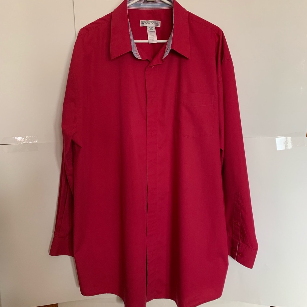 King’s Court Red Men’s Casual Dress shirt